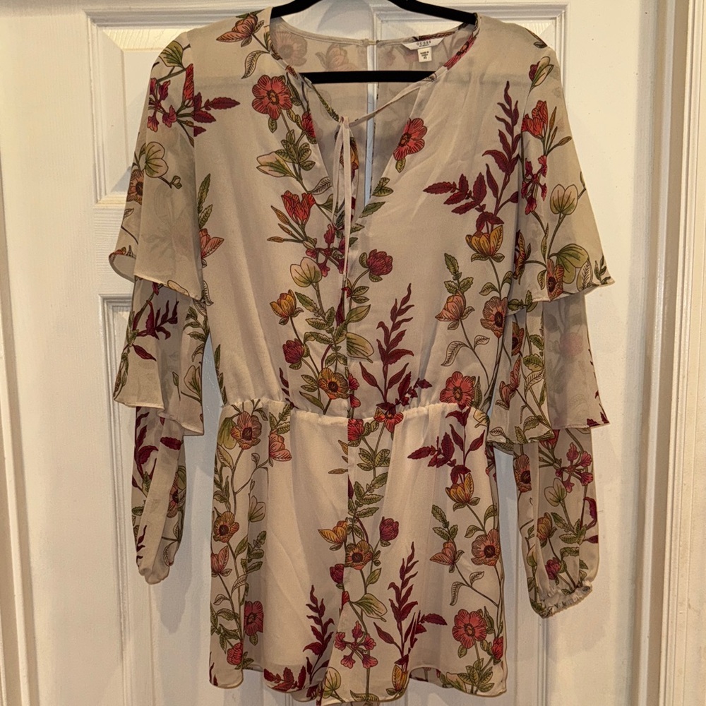 Floral Print Women's Romper